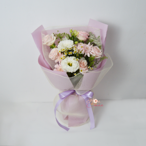 Bó hoa sinh nhật tone hồng – Mẫu 2