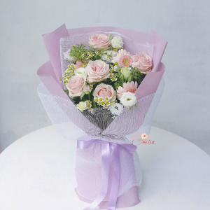 Bó hoa tặng Mẹ mẫu 02 – Tone Hồng