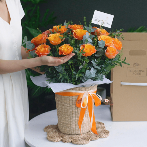 Giỏ hoa Blooming Rose Free Spirit - Ảnh 2